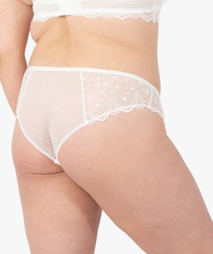 Shorty femme grande taille en dentelle avec ceinture fantaisie vue2 - GEMO(HOMWR FEM) - GEMO