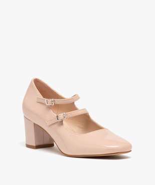Escarpin verni avec double bride femme vue2 - GEMO(URBAIN) - GEMO