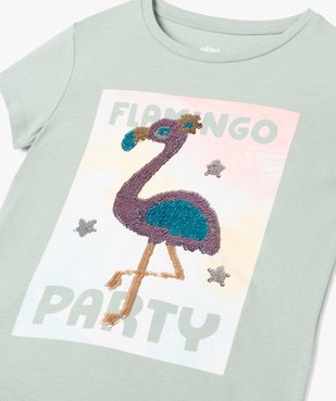 Tee-shirt fille imprimé à sequins réversibles vue2 - GEMO (ENFANT) - GEMO