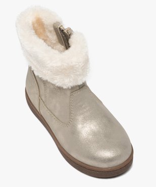 Boots fille à col rembourré en fourrure imitation vue5 - GEMO (ENFANT) - GEMO