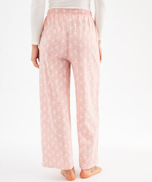Pantalon de pyjama ample en coton femme vue3 - GEMO 4G FEMME - GEMO