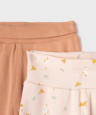 Legging en maille côtelée bébé fille (lot de 2) vue3 - GEMO(BB COUCHE) - GEMO