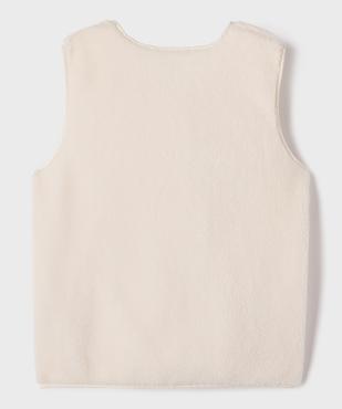 Gilet sans manche en maille sherpa fille vue3 - GEMO (JUNIOR) - GEMO