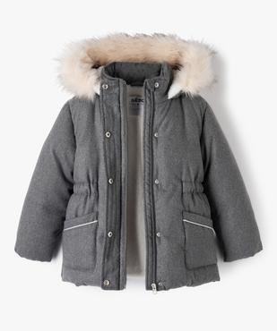 Manteau fille élégant à doublure chaude et rembourrage en fibres recyclées vue2 - GEMO 4G FILLE - GEMO