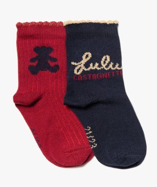 Chaussettes fantaisie avec paillettes bébé fille (lot de 2) - LuluCastagnette vue1 - LULUCASTAGNETTE - GEMO