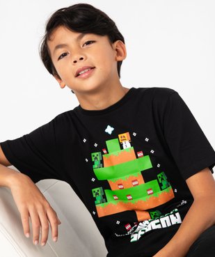 Tee-shirt à manches courtes de Noël avec motif sapin garçon - Minecraft vue1 - MINECRAFT - GEMO