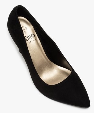 Escarpins femme unis à talon aiguille coupe pied large vue5 - GEMO(URBAIN) - GEMO