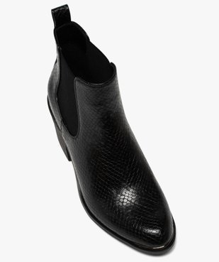 Boots femme à talon style chelsea unis vue5 - GEMO(URBAIN) - GEMO
