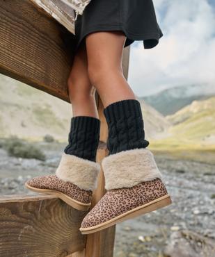 Boots fourrées à motif léopard fille vue1 - LOVELY WINGS - GEMO