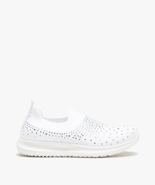 Baskets fille running unies à strass et sans lacets  vue1 - GEMO (ENFANT) - GEMO