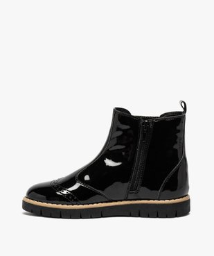 Boots fille chelsea vernies et zippées – LuluCastagnette vue3 - LULU CASTAGNETT - GEMO