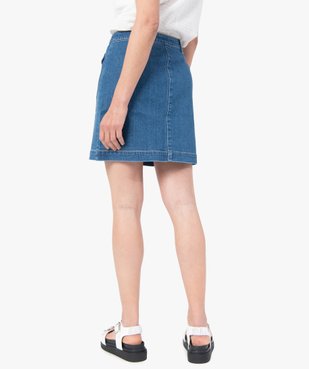 Jupe femme en jean avec larges poches à rabat vue3 - GEMO(FEMME PAP) - GEMO