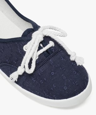 Tennis femme en toile unies avec lacets en cordelette vue6 - GEMO (SPORTSWR) - GEMO