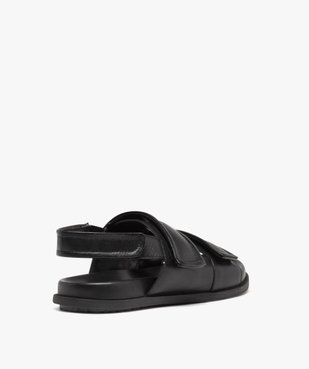 Sandales homme unies à brides scratch - Tanéo vue4 - TANEO - GEMO