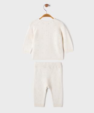 Ensemble 2 pièces en maille bébé fille brassière et pantalon - LuluCastagnette vue4 - LULU CASTAGNETTE G4G D - GEMO