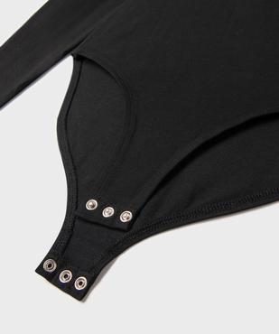 Body manches longues à col bateau fille vue3 - GEMO 4G FILLE - GEMO