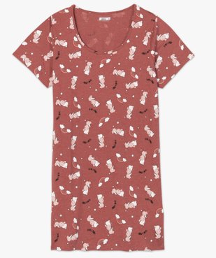 Chemise de nuit femme à manches courtes avec motif vue4 - Nikesneakers(HOMWR FEM) - Nikesneakers