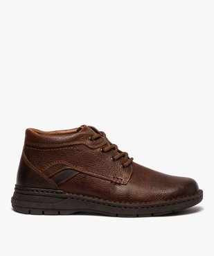 Boots homme à lacets dessus cuir uni vue1 - Nikesneakers (CASUAL) - Nikesneakers