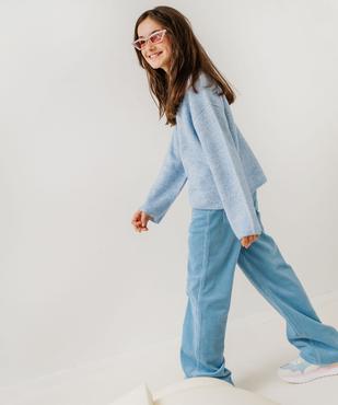 Pantalon staight en velours côtelée à taille réglable fille vue6 - GEMO (JUNIOR) - GEMO