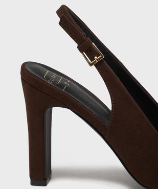 Escarpins slingback à talon haut et bout pointu femme - Follow Me vue7 - FOLLOW ME - GEMO