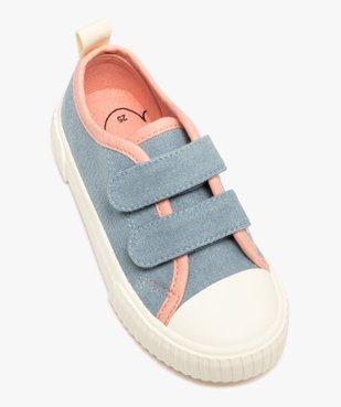 Baskets basses en toile denim et à scratch fille vue6 - LOVELY WINGS GEMO FOR GOOD - GEMO