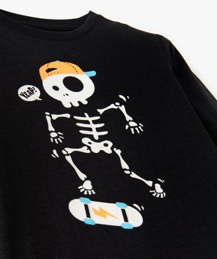 Tee-shirt garçon à manches longues motif squelette phosphorescent vue3 - GEMO (ENFANT) - GEMO