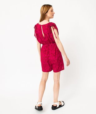 Combishort imprimé avec col V femme vue3 - GEMO(FEMME PAP) - GEMO