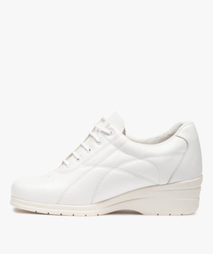 Derbies femme confort dessus cuir uni vue3 - UMO - GEMO