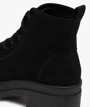 Tennis femme mid-cut en toile unie à talon et semelle crantée vue6 - GEMO (SPORTSWR) - GEMO