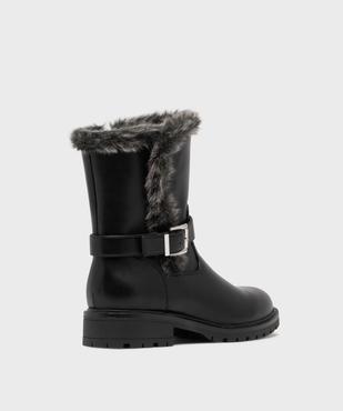 Boots motardes à ourlet fourrure imitation femme vue4 - VALENTINA BALDA - GEMO
