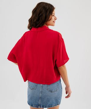 Chemise fluide courte à manches courtes femme vue3 - GEMO 4G FEMME - GEMO