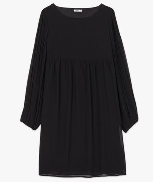 Robe femme en voile avec manches plissées transparentes vue4 - GEMO(FEMME PAP) - GEMO