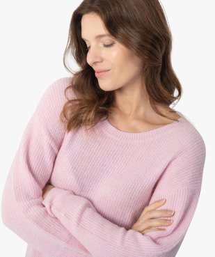 Robe femme en maille avec col rond vue2 - GEMO(FEMME PAP) - GEMO