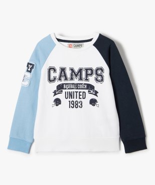Sweat garçon tricolore avec inscription - Camps United vue1 - CAMPS UNITED - GEMO