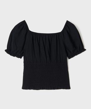 Blouse à manches courtes et col Bardot fille vue3 - GEMO 4G FILLE - GEMO