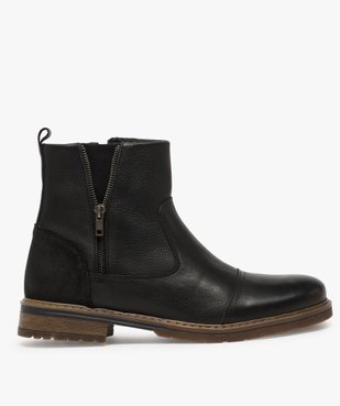 Boots homme zippés dessus cuir et doublure chaude vue1 - Nikesneakers (CASUAL) - Nikesneakers