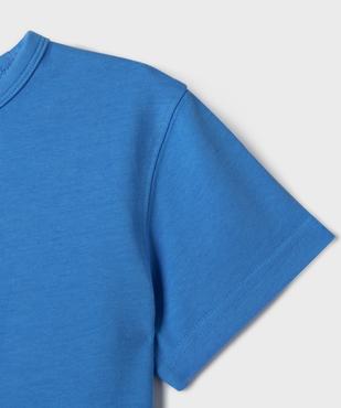 Tee-shirt manches courtes et col rond en coton épais garçon vue2 - GEMO 4G GARCON - GEMO