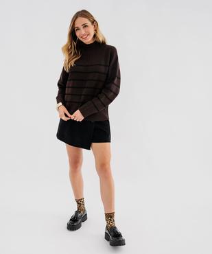Jupe short en velours côtelé femme vue4 - GEMO(FEMME PAP) - GEMO