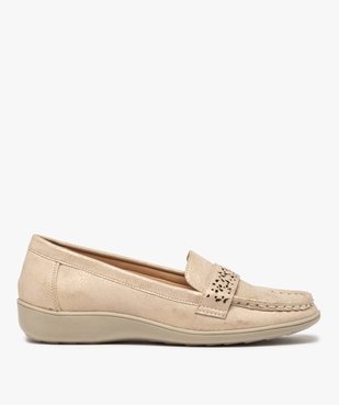 Mocassins confort femme à semelle souple et bride ajourée vue1 - GEMO (CASUAL) - GEMO