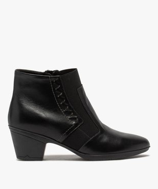 Boots femme confort à talon dessus cuir vue1 - GEMO (CONFORT) - GEMO
