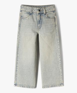 Jean wide leg en denim délavé fille vue1 - GEMO (ENFANT) - GEMO