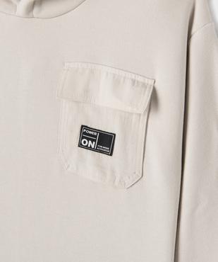 Sweat à capuche avec poche poitrine garçon vue2 - GEMO (ENFANT) - GEMO