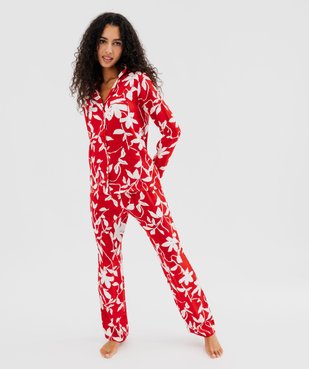 Pyjama 2 pièces en satin femme vue3 - GEMO 4G FEMME - GEMO