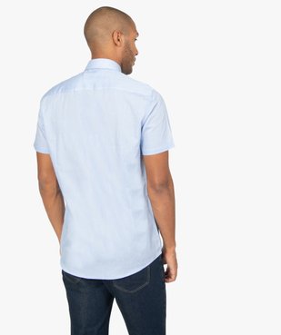Chemise rayée à manches courtes coupe Regular vue3 - GEMO (HOMME) - GEMO