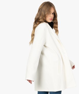 Manteau court femme en matière extensible et grand col vue5 - Nikesneakers(FEMME PAP) - Nikesneakers