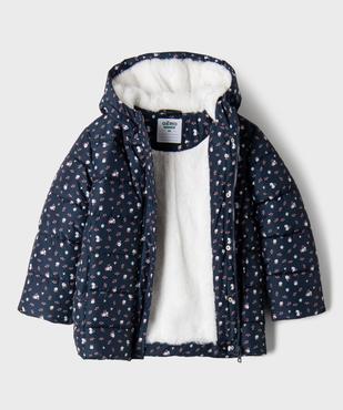Parka matelassée à capuche doublure chaude fille vue4 - GEMO 4G FILLE - GEMO