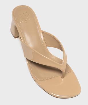 Mules à talon large et entredoigt femme - Follow Me vue5 - FOLLOW ME - GEMO