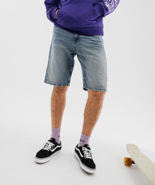 Bermuda en jean coupe large homme vue1 - GEMO (HOMME) - GEMO