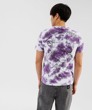 Tee-shirt à manches courtes tie-and-dye imprimé homme - Naruto Shippuden vue3 - NARUTO - GEMO