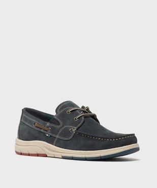 Chaussures bateau dessus cuir homme - Tanéo vue2 - TANEO GEMO FOR GOOD - GEMO